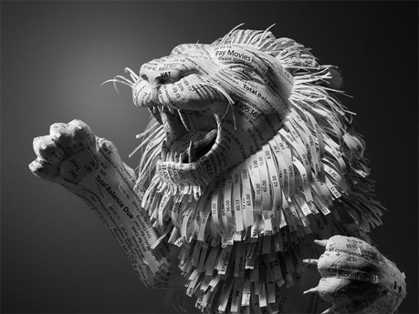 Paper lion by Kyle Bean1