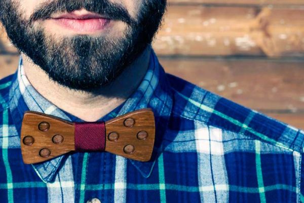 wooden bow ties from recycled furniture