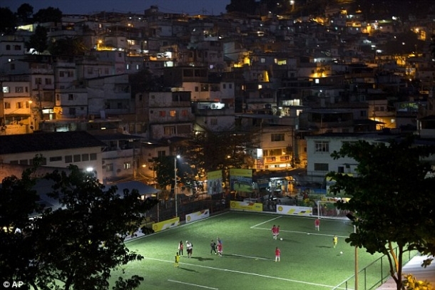 First player-powered brazil football pitch