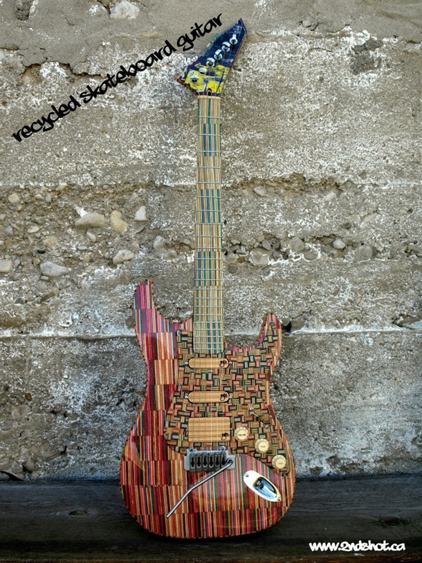 Recycled Skateboard Guitar