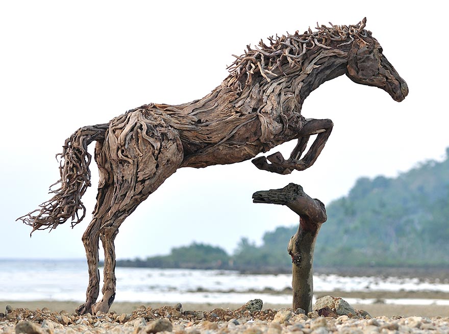 Recycled animal sculptures by James Doran-Webb