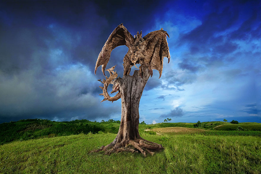 driftwood-dragon-sculptures-james-doran-webb 2