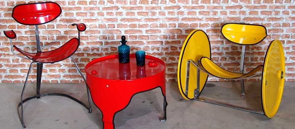 recycled oil barrel furniture by Urbanite Home 4