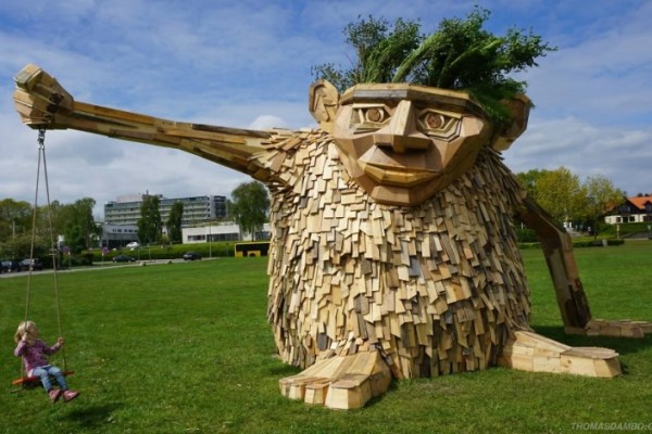 recycled sculptures from scrap wood by Danish artist 2