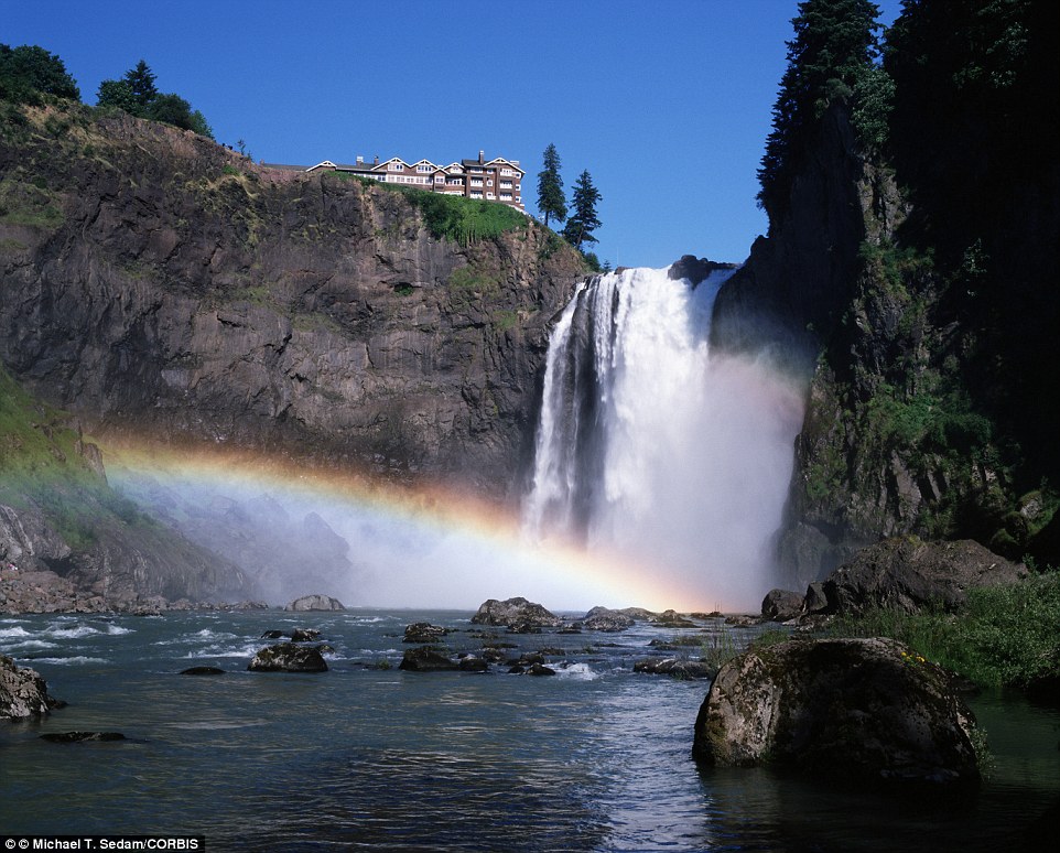 At Snoqualmie Falls  in western Washington state