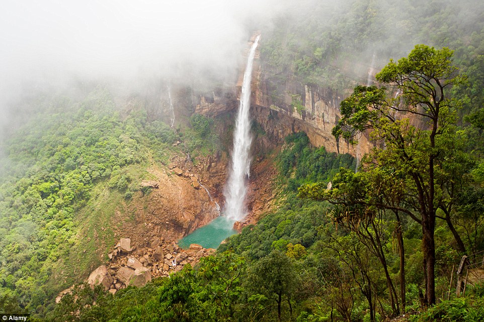 Nohkalikai Falls  in India