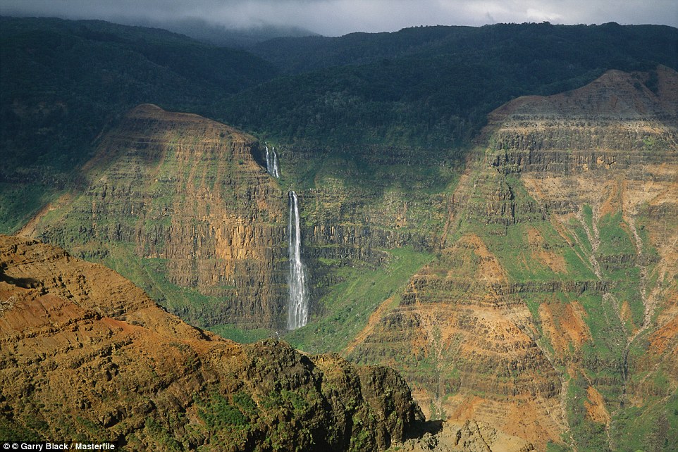 Waipoo Falls at Waimea Canyon in Kokee State Park, Kaua