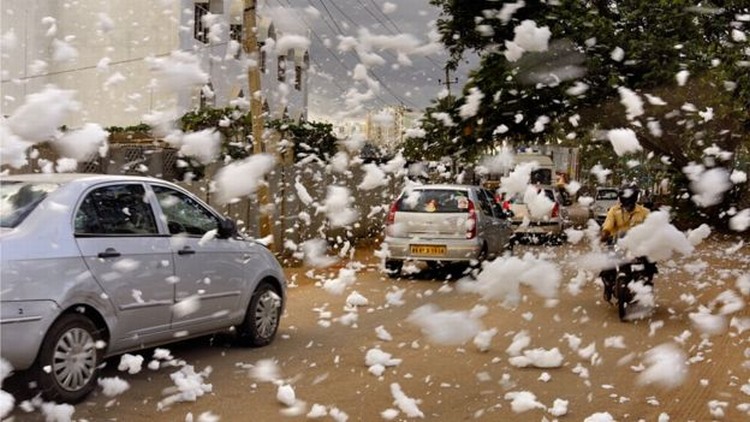 Foam flakes from Bellandur 3