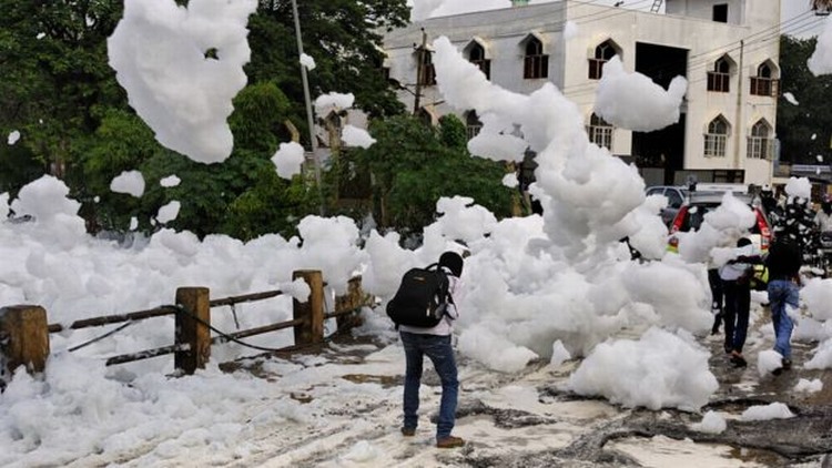 Foam flakes from Bellandur 5