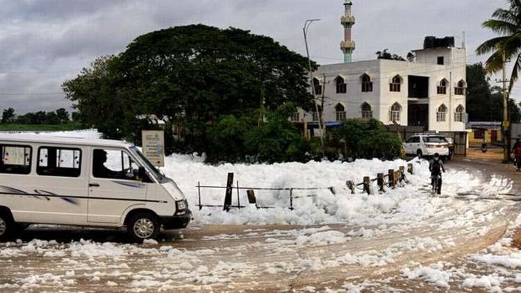 Foam flakes from Bellandur 7