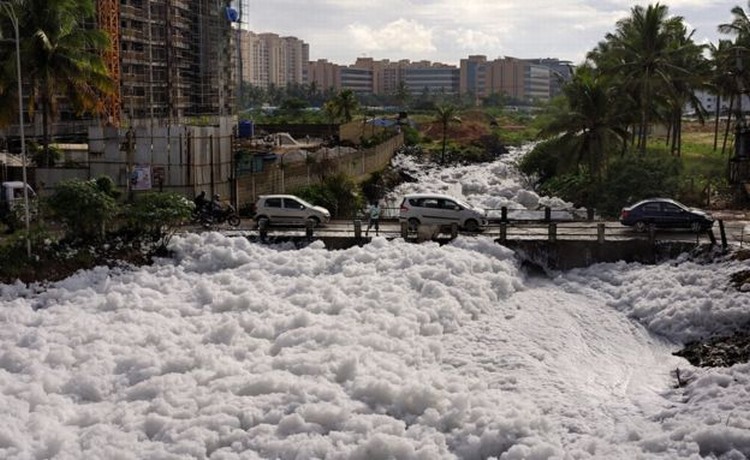 Foam flakes from Bellandur 8