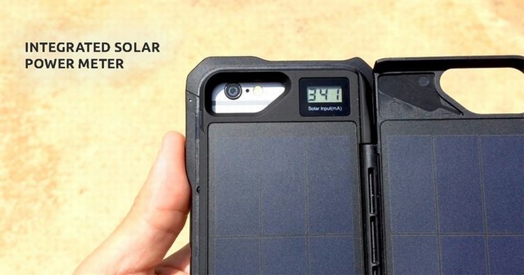 Solar backup for phones