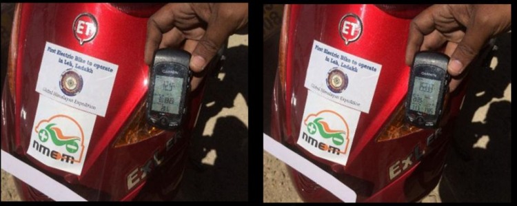 Yobykes electric scooter  at khardung la pass