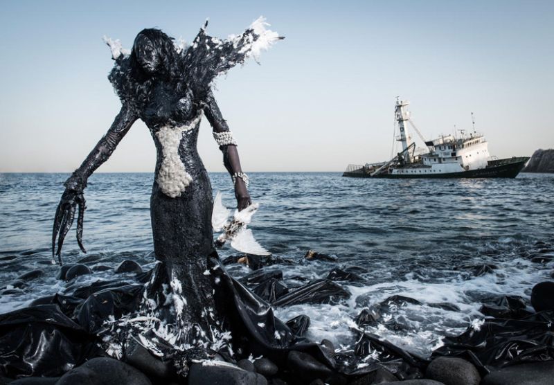 Costume made from garbage