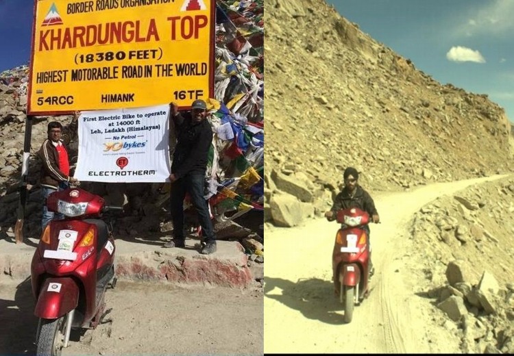 world's first ev to scale khardung la pass