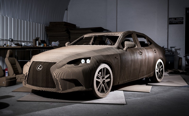 Cardboard Lexus IS replica 5