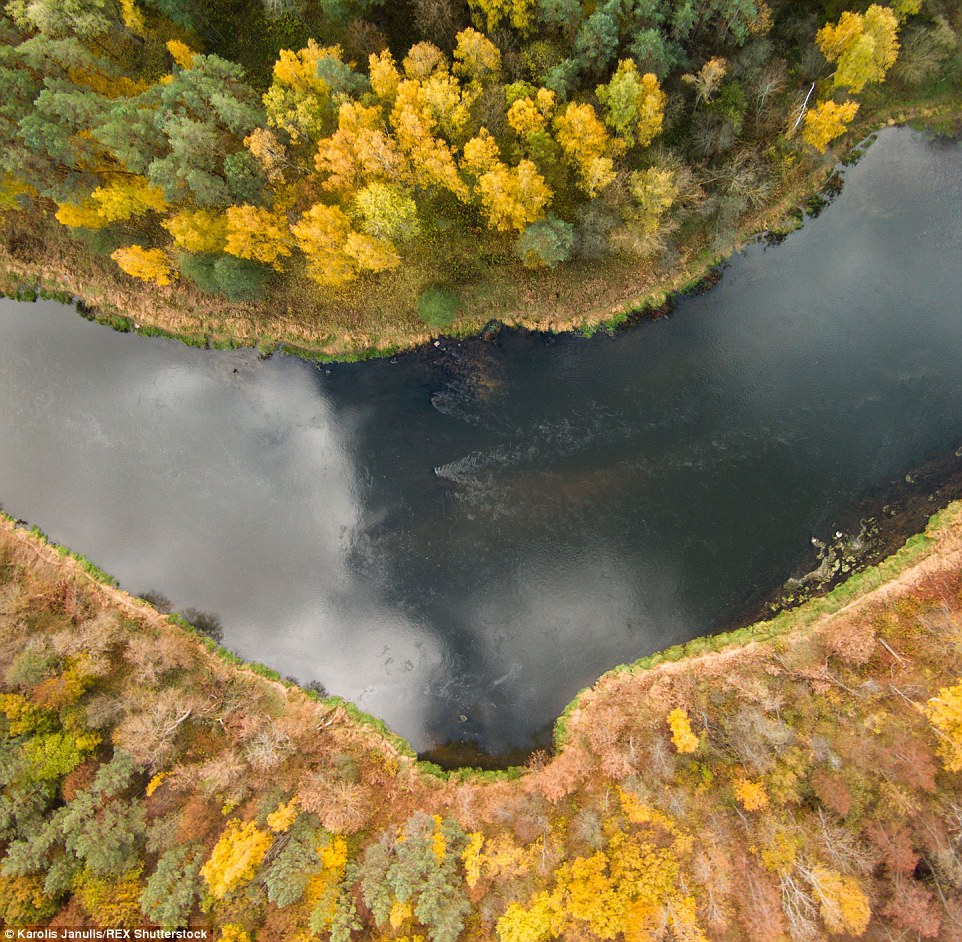 Lithuania autmun drone footage 2