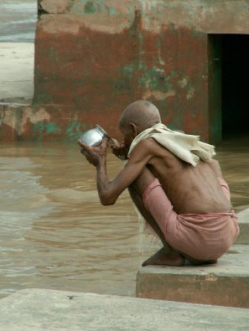 drinking ganges water