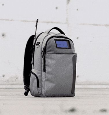 Lifepack Solar powered backpack with built in speaker locking