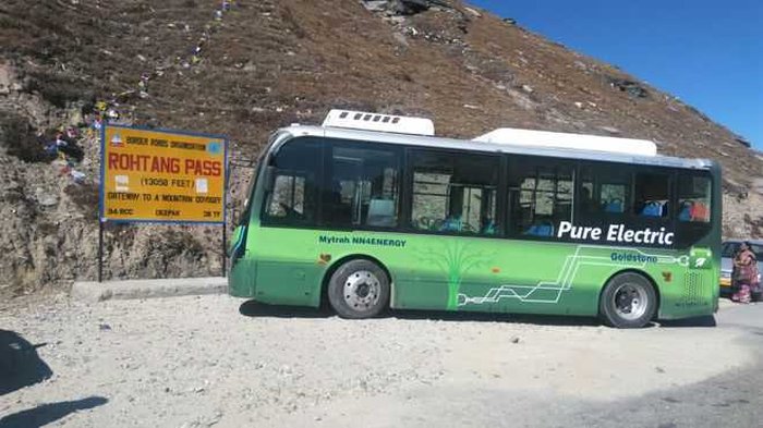 Rohtang Pass Electric bus trial