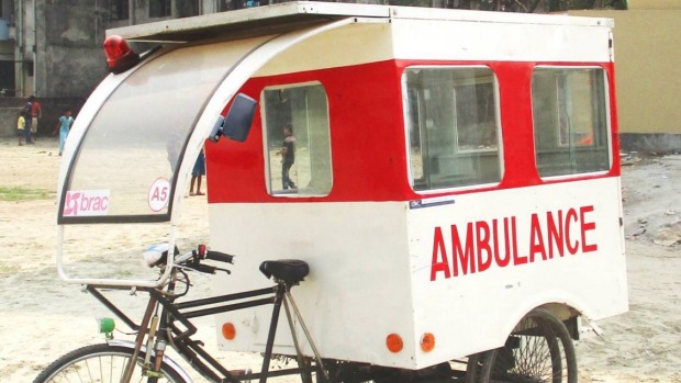 solar powered three wheeled ambulance