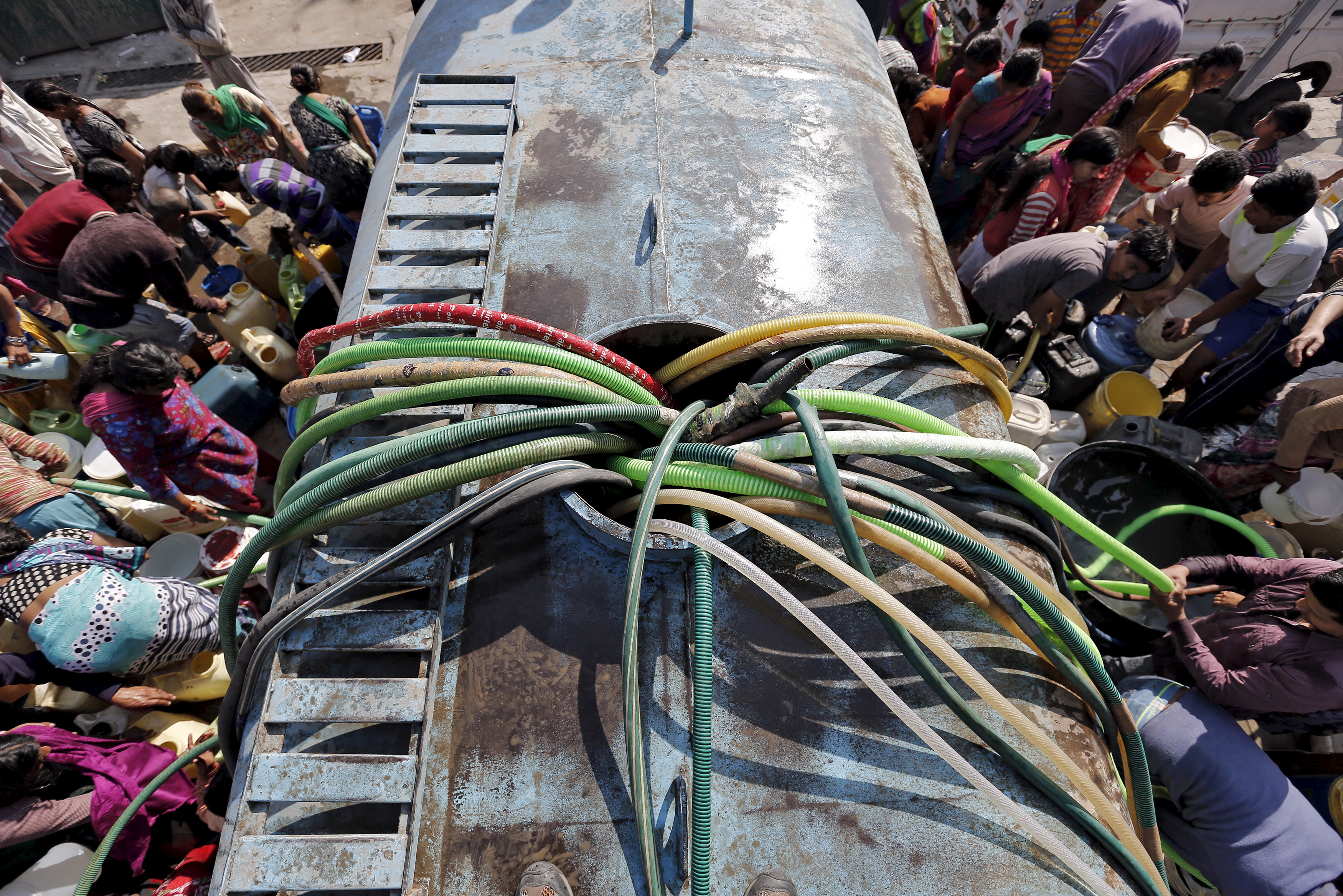 A municipal tanker in New Delhi