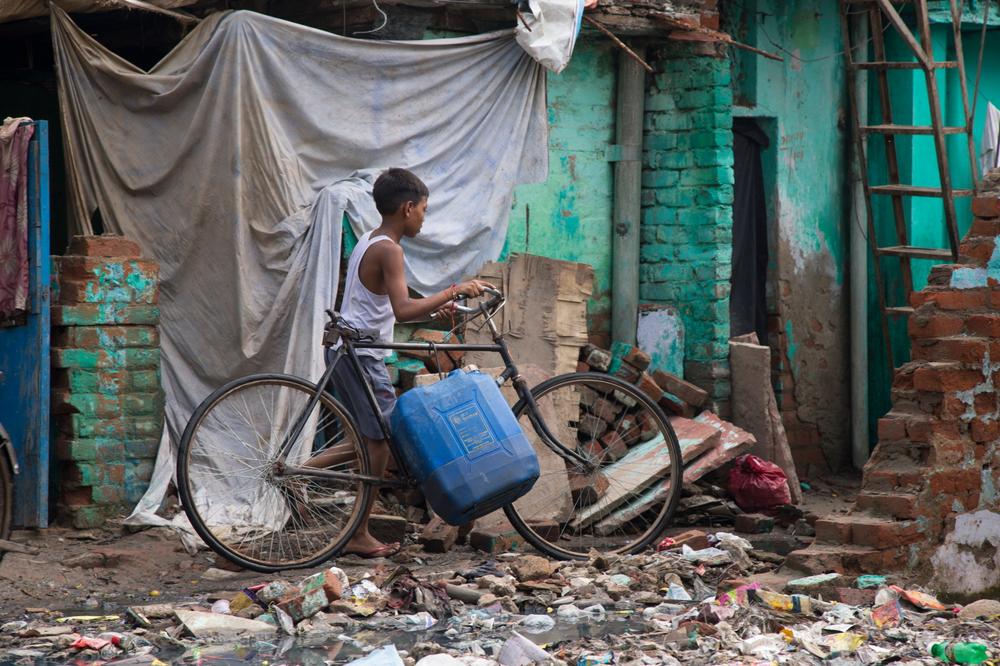 Boy with cycle