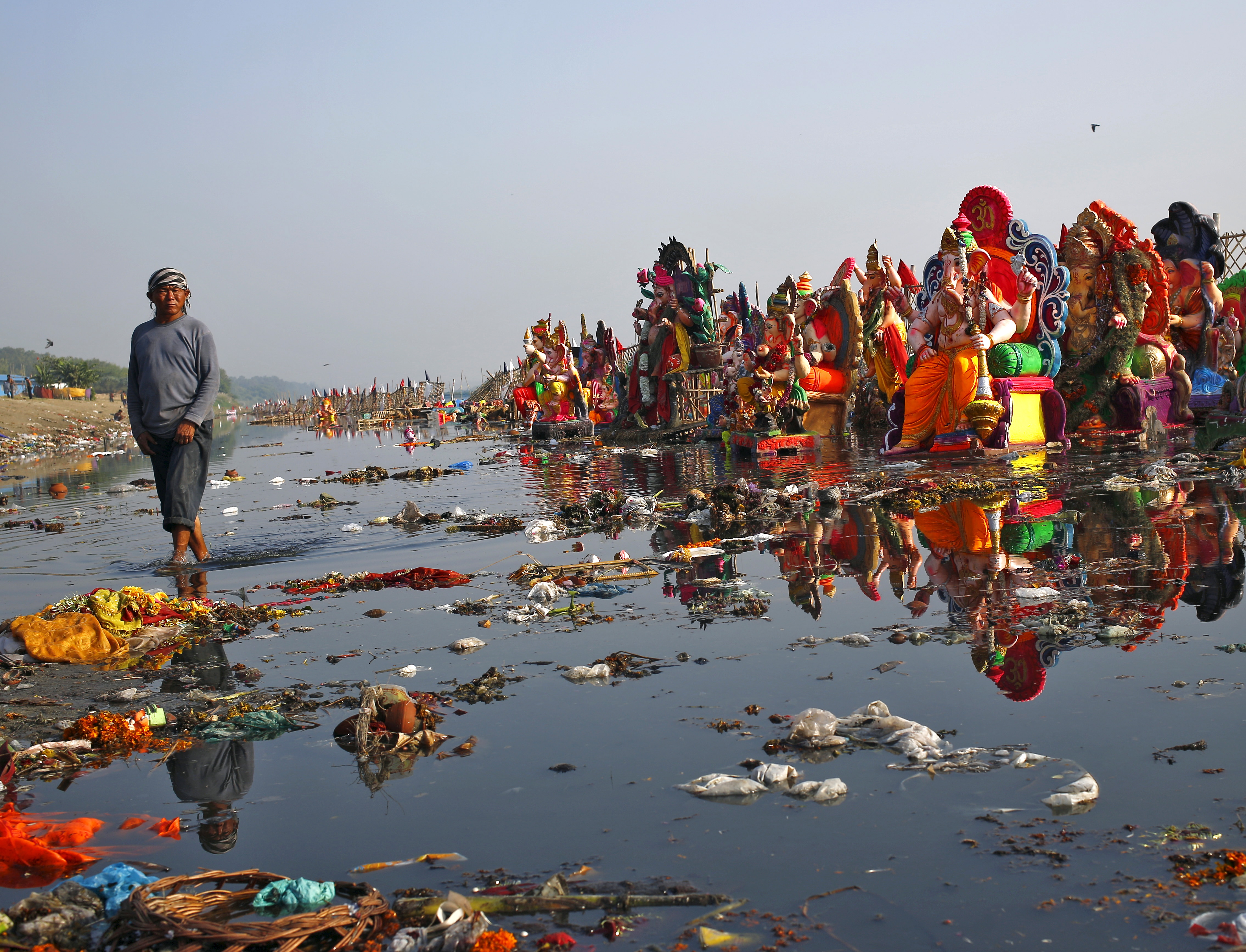 Waters of the Yamuna River in New Delhi