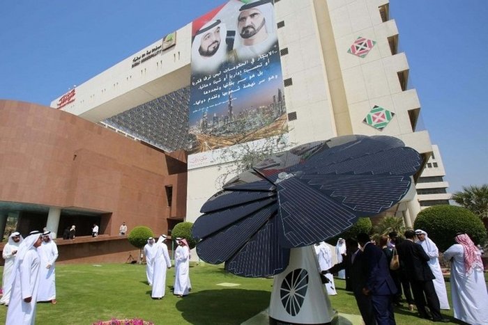 solar flower installation