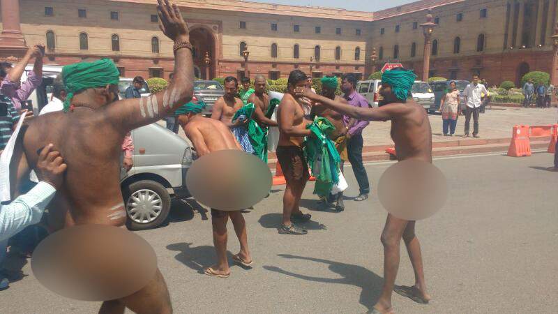 farmers strip at pmo office