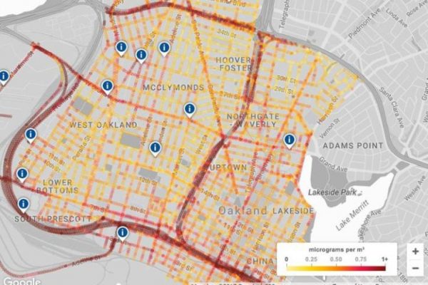 Air pollution map google street view