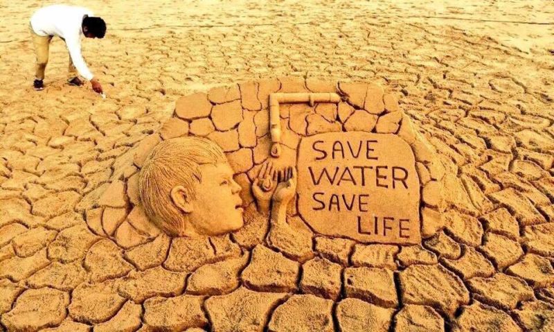 Sudarshan Pattnaik's Sand Art is Spreading Word on Water Conservation 