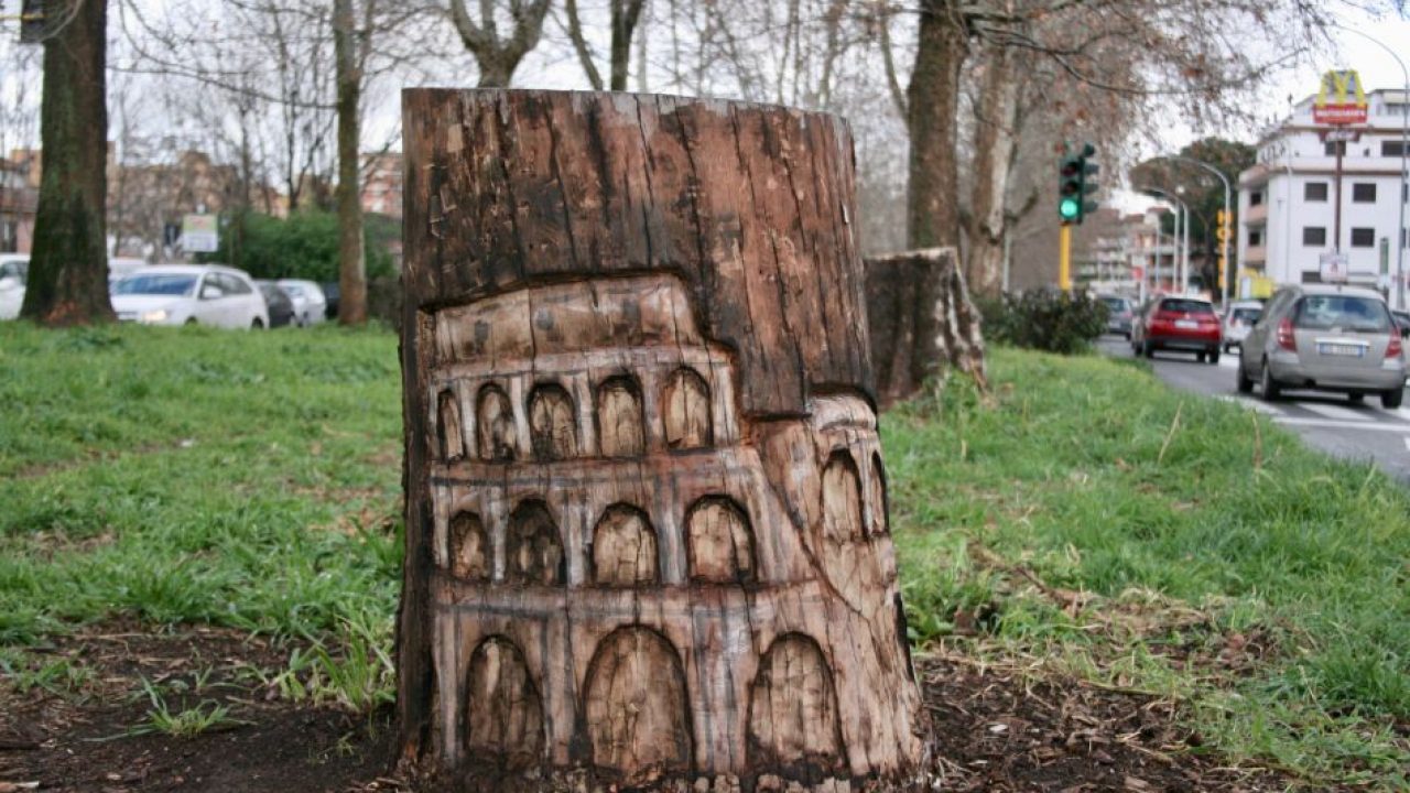 Painting Dead Trees In Yard