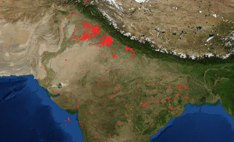 Delhi Air Pollution NASA Image