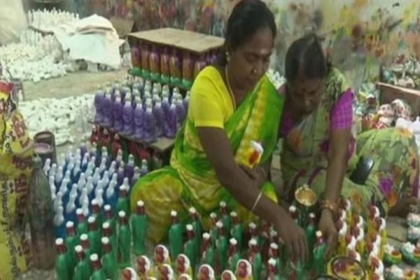 Tamil Nadu Artisans Making Colorful Clay Dolls and Bamboo Cribs for Christmas