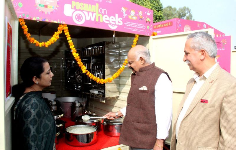 To Fight Malnutrition Chandigarh Launches “Poshan on Wheels” – Mobile Anganwadi Van Service to Feed Children of Labourers
