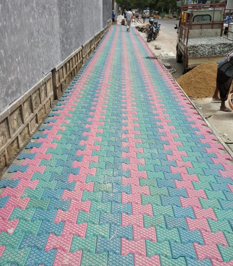 Delhi-Based Startup Makes Colourful Floor Tiles From Recycled Plastic