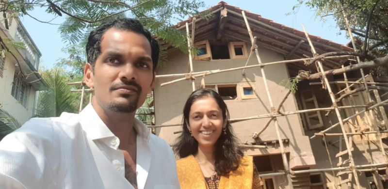 Environmentally-Conscious Couple Builds Modern Mud House in Pune