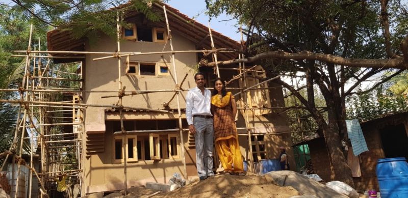 Environmentally-Conscious Couple Builds Modern Mud House in Pune