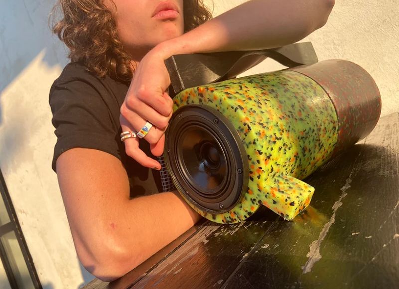 Ecopixel’s Ghetto Blaster is Bluetooth Stereo Made out of Recycled Plastic