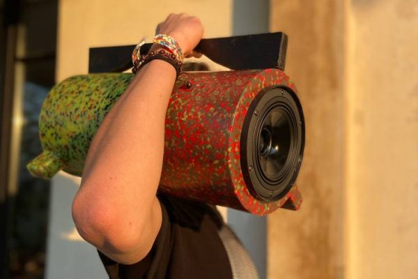 Ecopixel Ghetto Blaster speaker made from recycled material