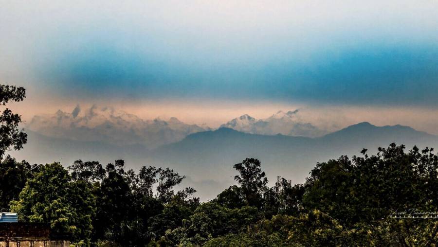 Himalayan mountains visible from Saharanpur