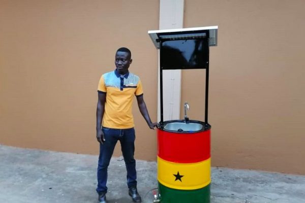 Invention of Solar-Powered Hand Washbasin in Ghana to Battle Coronavirus