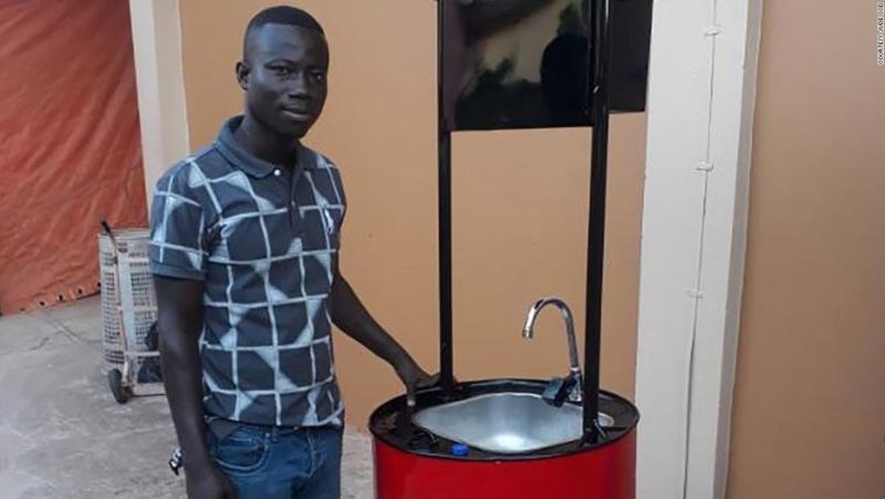 Invention of Solar-Powered Hand Washbasin in Ghana to Battle Coronavirus