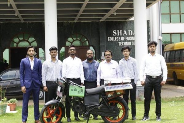 Engineering Students at Shadan College Design Solar-Powered Bike