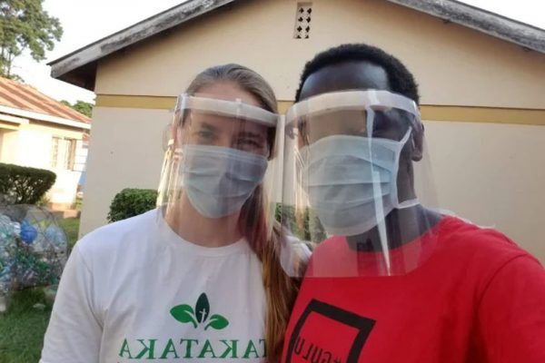 Ugandan Startup Turns Plastic Waste into COVID-19 Face Shields