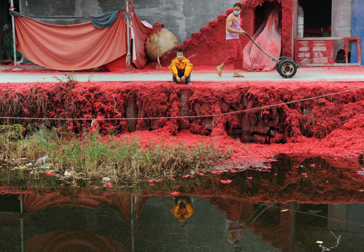 Textile Dyeing Industry is Slowly Killing Rivers in Asian Countries 