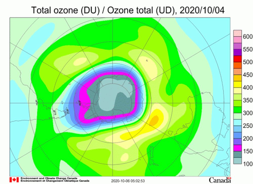 Ozone Hole over Antarctic Has Reached Its Largest in 2020