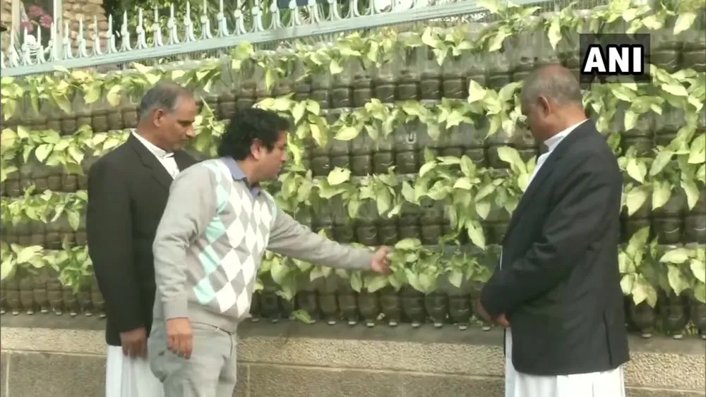 Ludhiana IRS Officer Creates Vertical Garden with Discarded Plastic Bottles