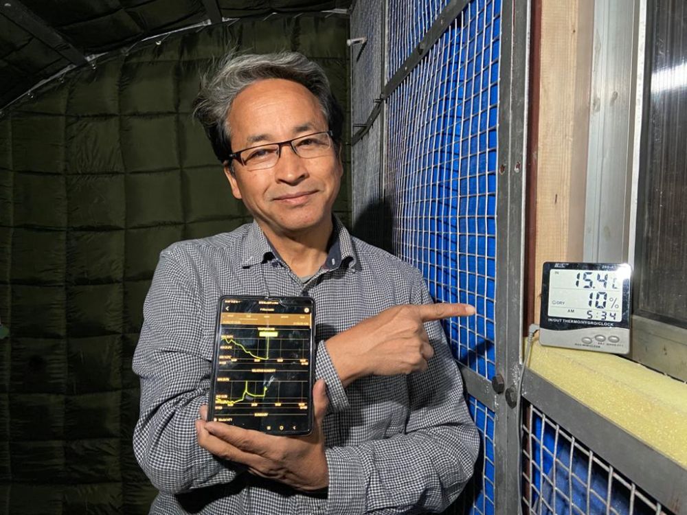 Sonam Wangchuk Creates Solar-Heated Tent for Indian Army Soldiers